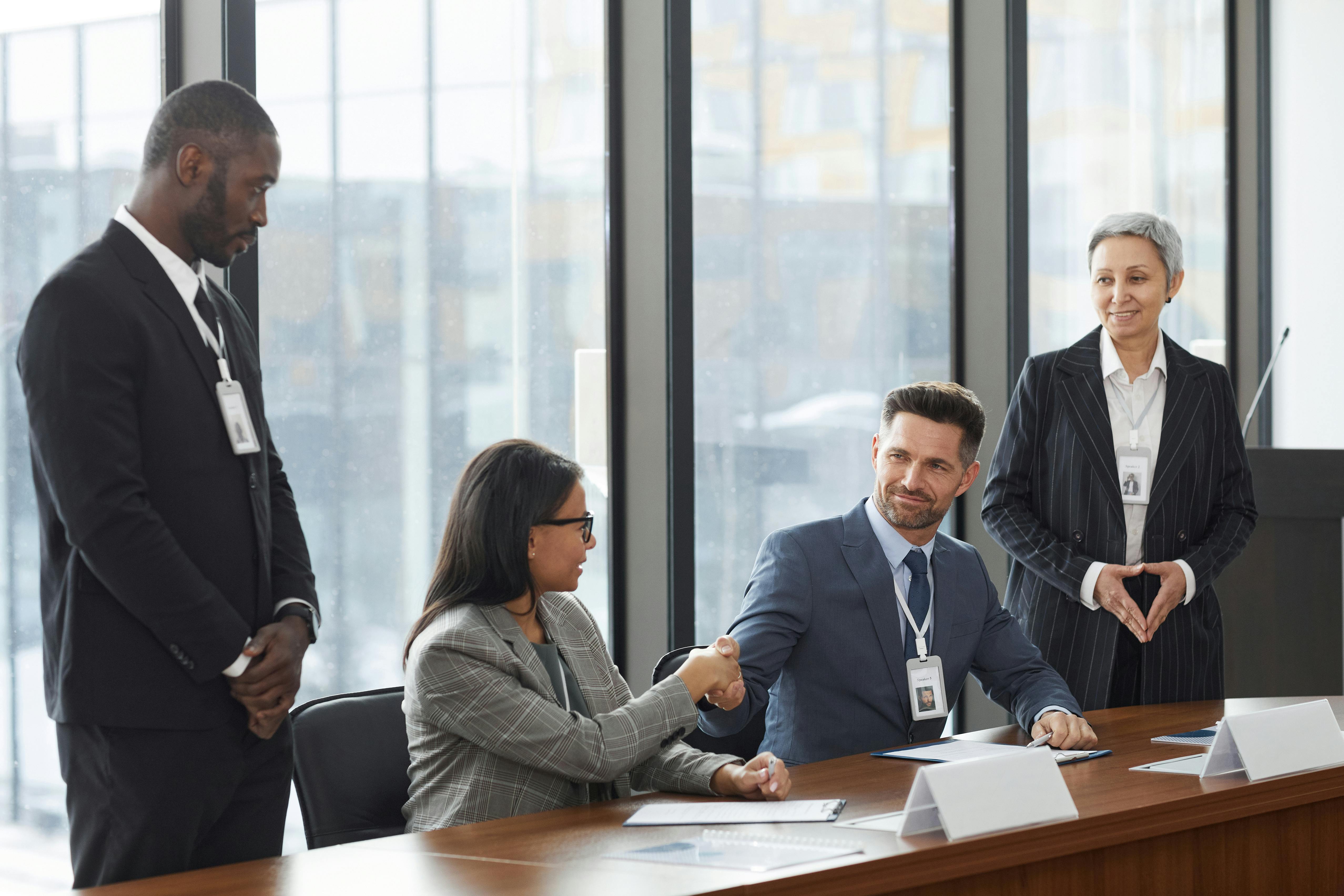 Business professionals in a meeting